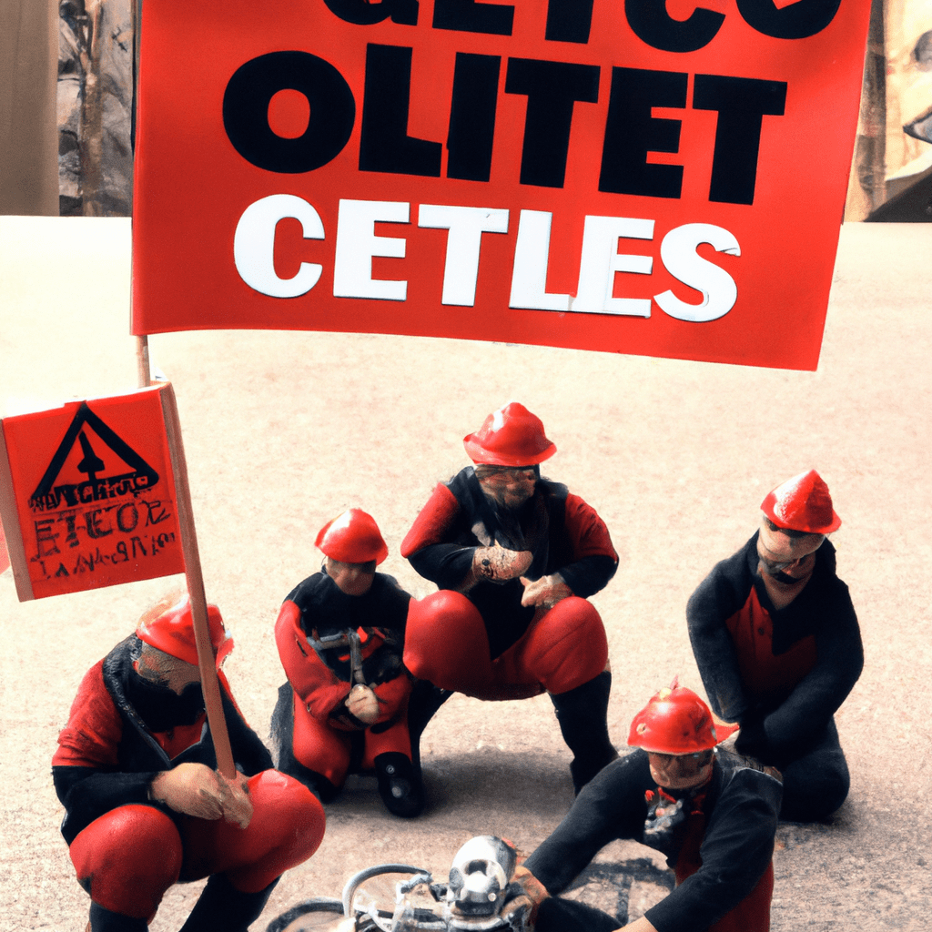 Mouvement grève de décrocheurs de CGT pour les électriciens avec un jeu.